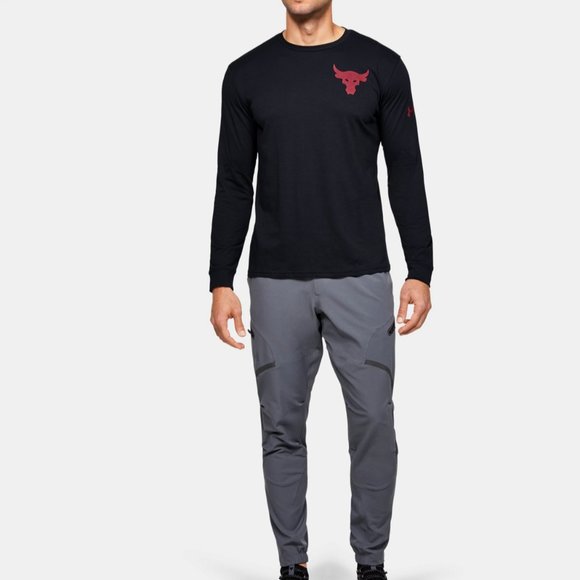 Project Rock Hardest Worker Long Sleeve Shirt Mens 1351599 001 - Picture 3 of 3